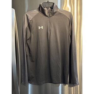 Under Armour Gray/Black Quarter Zip Loose‎ Fit Heatgear Pullover Men's size S